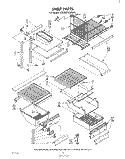 SHELF Diagram and Parts List for ET22MTXLWR0  Whirlpool Refrigerator