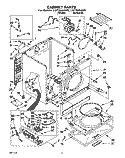 CABINET Diagram and Parts List for LGT7646AW0  Whirlpool Dryer