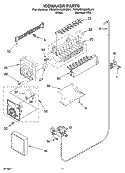 ICEMAKER PARTS Diagram and Parts List for 7GS2SHEXPL01  Whirlpool Refrigerator