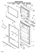 DOOR PARTS Diagram and Parts List for ER8AHKXRB01  Whirlpool Refrigerator