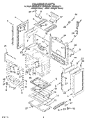CHASSIS PARTS Diagram and Parts List for GS460LELT1  Whirlpool Range
