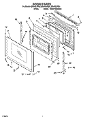 DOOR PARTS, OPTIONAL PARTS Diagram and Parts List for GR478LXPS2  Whirlpool Range