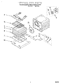 INTERNAL OVEN Diagram and Parts List for KEMS378GWH0  KitchenAid Microwave Oven Combo