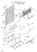 UNIT Diagram and Parts List for RT14HDXGW01  Roper Refrigerator