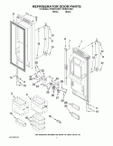 REFRIGERATOR DOOR PARTS Diagram and Parts List for KFIS27CXBL1  KitchenAid Refrigerator