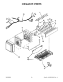 ICEMAKER PARTS Diagram and Parts List for GZ25FSRXYY4  Whirlpool Refrigerator