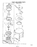 PUMP AND MOTOR Diagram and Parts List for DU7216XS1  Whirlpool Dishwasher
