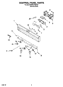 CONTROL PANEL PARTS Diagram and Parts List for KDRP487MSS01  KitchenAid Range