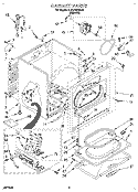 CABINET Diagram and Parts List for 8LGC7858AN2  Whirlpool Dryer