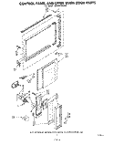 CONTROL PANEL AND UPPER OVEN DOOR Diagram and Parts List for SE950PSKW0  Whirlpool Range