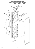 FREEZER DOOR Diagram and Parts List for GD5LHGXLT01  Whirlpool Refrigerator