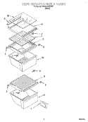 REFRIGERATOR SHELF Diagram and Parts List for 7TS22AQXEW00  Estate Refrigerator