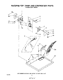 MACHINE TOP, TIMER AND CONTROL BOX Diagram and Parts List for 3CE2110XMW2  Whirlpool Dryer