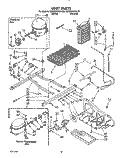 UNIT Diagram and Parts List for KSRS22QXWH00  KitchenAid Refrigerator