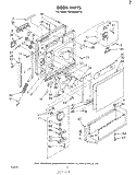 DOOR Diagram and Parts List for DP6880XLP0  Whirlpool Dishwasher