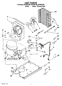 UNIT PARTS, OPTIONAL PARTS (NOT INCLUDED) Diagram and Parts List for GI15NDXTQO  Whirlpool Ice Maker