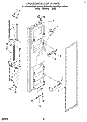 FREEZER DOOR Diagram and Parts List for 8ED22PWXDN00  Whirlpool Refrigerator