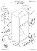 CABINET Diagram and Parts List for 3ET19DKXEW00  Whirlpool Refrigerator