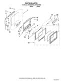 DOOR PARTS Diagram and Parts List for GH7208XRQ3  Whirlpool Microwave