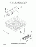 UPPER RACK AND TRACK PARTS Diagram and Parts List for GU2475XTVY1  Whirlpool Dishwasher