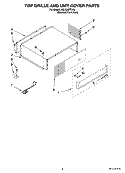 TOP GRILLE AND UNIT COVER PARTS Diagram and Parts List for KBLS36FTX00  KitchenAid Refrigerator