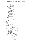 HEATER, PUMP AND LOWER SPRAYARM Diagram and Parts List for DU9900XR0  Whirlpool Dishwasher