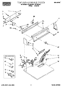 TOP AND CONSOLE, LIT/OPTIONAL Diagram and Parts List for RGL4634BL1  Roper Dryer