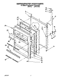 REFRIGERATOR DOOR, LIT/OPTIONAL Diagram and Parts List for RT18BKXBL01  Roper Refrigerator