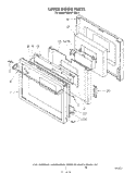 UPPER DOOR , LIT/OPTIONAL Diagram and Parts List for KEBI271SBL1  KitchenAid Wall Oven