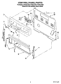 CONTROL PANEL PARTS Diagram and Parts List for RF262LXSB2  Whirlpool Range