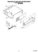 TOP GRILLE AND UNIT COVER PARTS Diagram and Parts List for KSSC42QTS00  KitchenAid Refrigerator