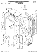 CABINET LINER AND DOOR PARTS Diagram and Parts List for KUIC15NRTS0  KitchenAid Ice Maker