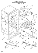 LINER, LIT/OPTIONAL Diagram and Parts List for RT14GDXDN00  Roper Refrigerator