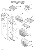 FREEZER LINER Diagram and Parts List for 5VED7GTKKT00  Whirlpool Refrigerator