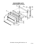 FREEZER DOOR Diagram and Parts List for RT18DKYWW01  Roper Refrigerator
