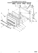 FREEZER DOOR Diagram and Parts List for ET18NMXAN02  Whirlpool Refrigerator