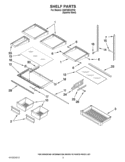 SHELF PARTS Diagram and Parts List for GI6FARXXF05  Whirlpool Refrigerator