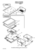 SHELF PARTS Diagram and Parts List for W8TXNGMWB02  Whirlpool Refrigerator