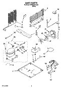 UNIT PARTS Diagram and Parts List for 5GR9SHKXLQ03  Whirlpool Refrigerator