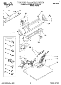 TOP AND CONSOLE, LIT/OPTIONAL Diagram and Parts List for LGR5624BW2  Whirlpool Dryer