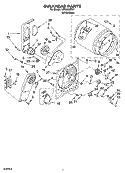 BULKHEAD PARTS, OPTIONAL PARTS (NOT INCLUDED) Diagram and Parts List for LER6636PW1  Whirlpool Dryer