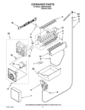 ICEMAKER PARTS Diagram and Parts List for GB9FHDXWS06  Whirlpool Refrigerator