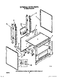 EXTERNAL OVEN Diagram and Parts List for SF332BSRW6  Whirlpool Range