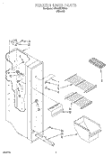 FREEZER LINER Diagram and Parts List for 7ED20TKXDN02  Whirlpool Refrigerator