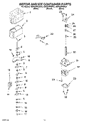 MOTOR AND ICE CONTAINER Diagram and Parts List for KSRU22FKBT01  KitchenAid Refrigerator