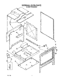 EXTERNAL OVEN Diagram and Parts List for SF365BEWN2  Whirlpool Range