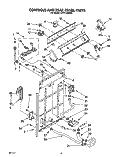 CONTROLS AND REAR PANEL Diagram and Parts List for LBV5133AW0  Whirlpool Washer