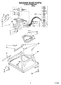 MACHINE BASE PARTS Diagram and Parts List for CAWB527MQ0  Crosley Washer