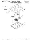 COOKTOP PARTS Diagram and Parts List for YKERS202BWH0  KitchenAid Range