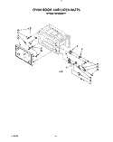 OVEN DOOR AND LATCH Diagram and Parts List for MW3600XW0  Whirlpool Microwave